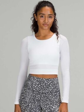 Lululemon Ebb to Street Long Sleeve white